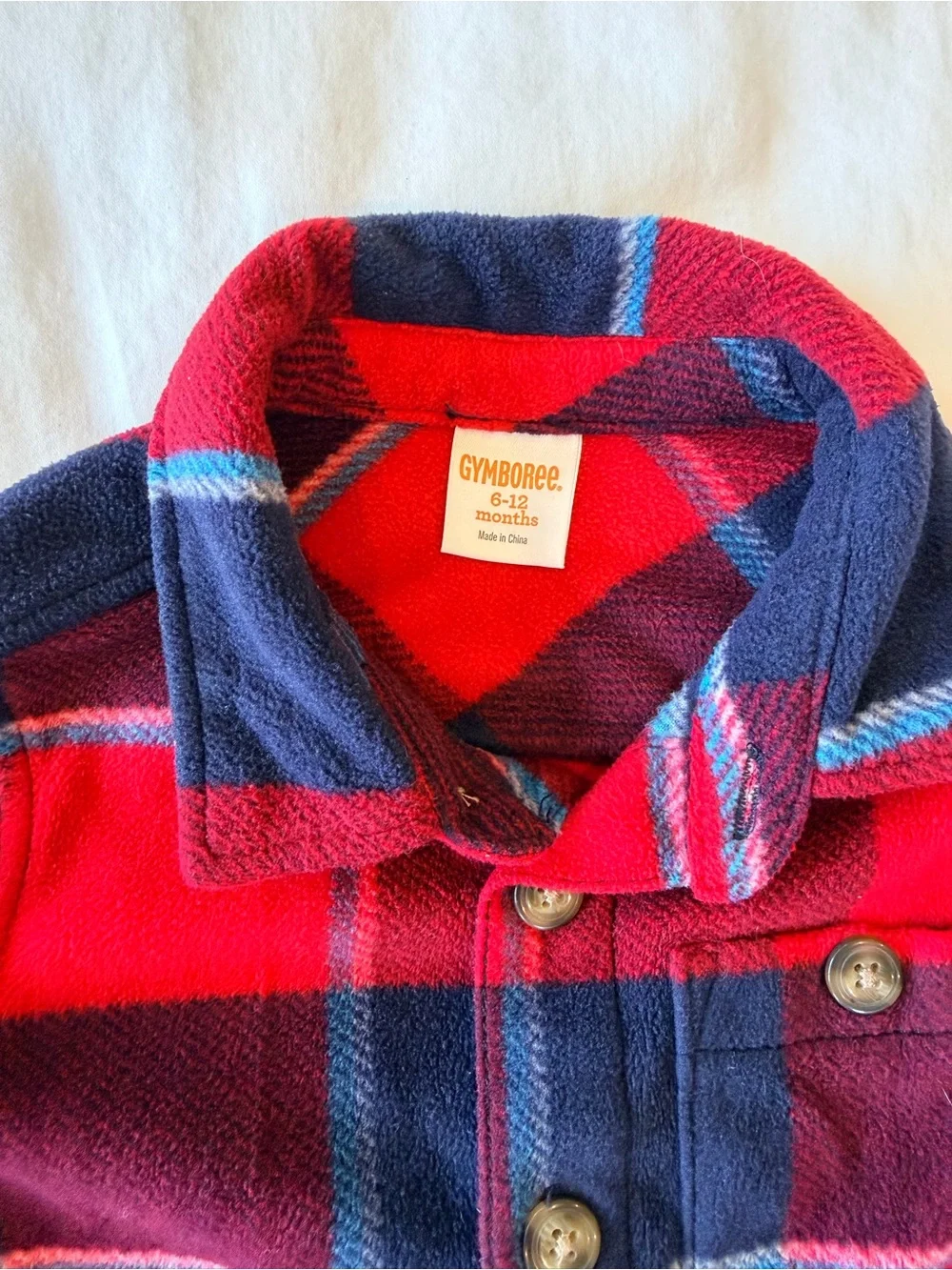 Gymboree Red & Navy Button-down Sweater Shirt 6-12 months